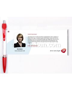 Personalized Flag Pens, Election Pens,Political Camgaign pens,Custom Scroll Pens,HSBANNER-9TS, Silver clip, 100pcs - 500 pcs order