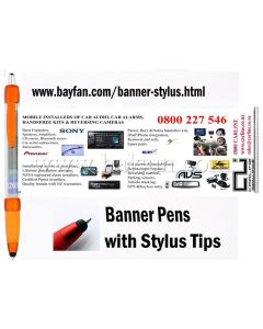 Banner Stylus Pens,Custom Scroll Stylus Pens/Flag Stylus Pens,HSBANNERSTYLUS-3M,Free Shipping & No Setup  Charges,4 weeks to your door!