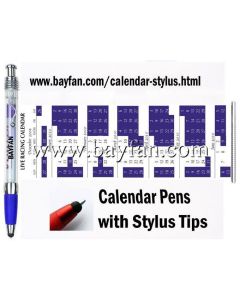 Calendar Stylus Pen, 3 in 1, ballpoint pen/calendar/stylus, Custom Printed on both sides of Calendar, HSBANNERSTYLUS-6,Free Shipping & No Setup  Charges,4 weeks to your door!