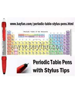 Periodic Table Stylus Pens, Custom Periodic Table Scroll Stylus Pens/Flag Stylus Pens,HSBANNERSTYLUS-3M,Free Shipping & No Setup  Charges,4 weeks to your door!