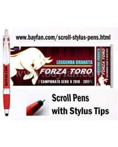 Scroll Stylus Pens, Solid Opaque Barrel, Custom Banner Stylus/Flag Stylus Pens,HSBANNERSTYLUS-9SO,Free Shipping & No Setup  Charges,4 weeks to your door!