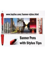 Banner Stylus Pen, Custom Scroll Stylus Pens/Flag Stylus Pens,HSBANNERSTYLUS-3M,Free Shipping & No Setup  Charges,4 weeks to your door!