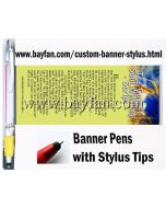 Custom Banner Stylus, Scroll Stylus Pens/Flag Stylus Pens,HSBANNERSTYLUS-3M,Free Shipping & No Setup  Charges,4 weeks to your door!