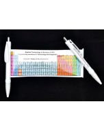 Periodic Table Pens, Customized full color printing on pull out banner, One color logo on barrel included,HSBANNER-9_Solid_White,Free Shipping,4 weeks to your door!